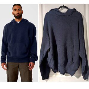 alo yoga | Unisex Scholar Hooded Sweater In Navy Blue